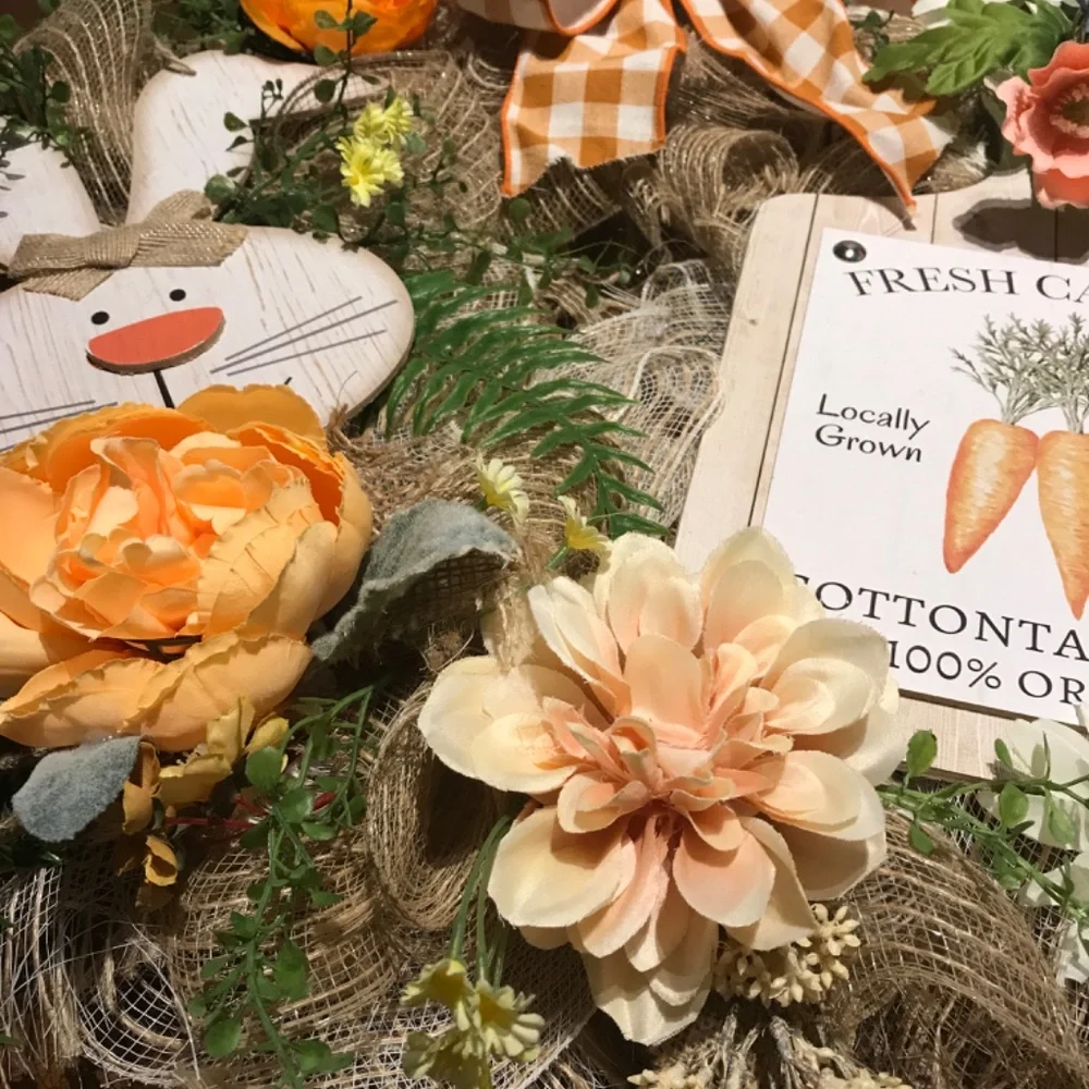 Easter Wreath Bunny Farmhouse Cottontail Farms Handmade Custom Final Sale -